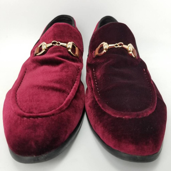 Moretti Black Label Mens Slip On Suede Loafers Shoes Red Size 10 - Picture 8 of 12